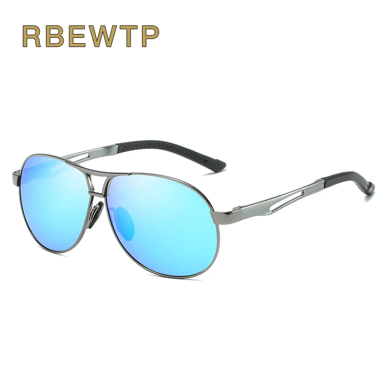 RBEWTP Ретро Винтажные Мужские поляризационные очки для вождения авиационные солнцезащитные очки для глаз мужские очки аксессуары для мужчин/wo мужчин 0976 - Цвет линз: Blue