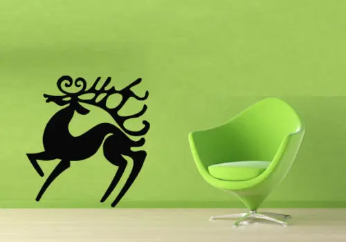 Wall Vinyl Sticker Decals Mural Deer Buck Elk Cute Horn Animal