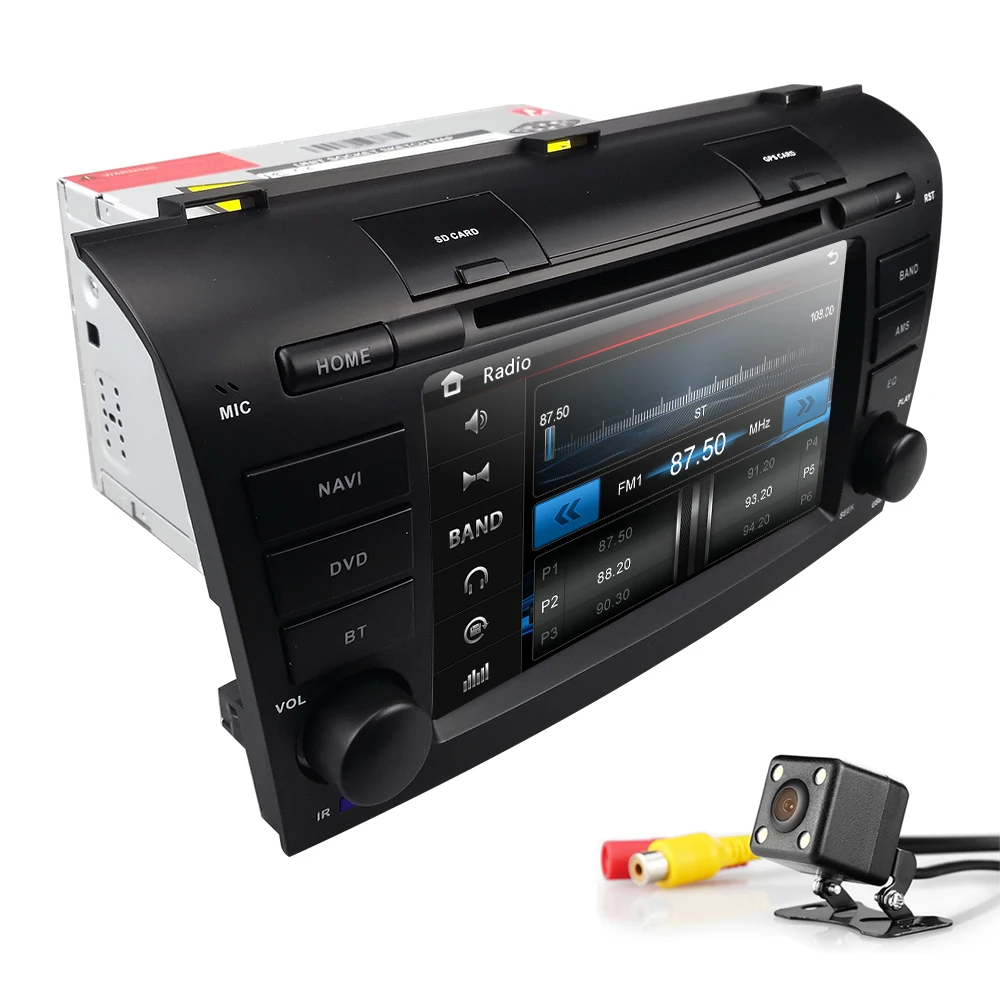 Excellent Wince 6.0 Car DVD Player Fit Mazda 3 GPS Navigation 2Din Steering Wheel 800*480 SD Radio Bluetooth TV DAB+BOX DVB-T Rearview CAM 4