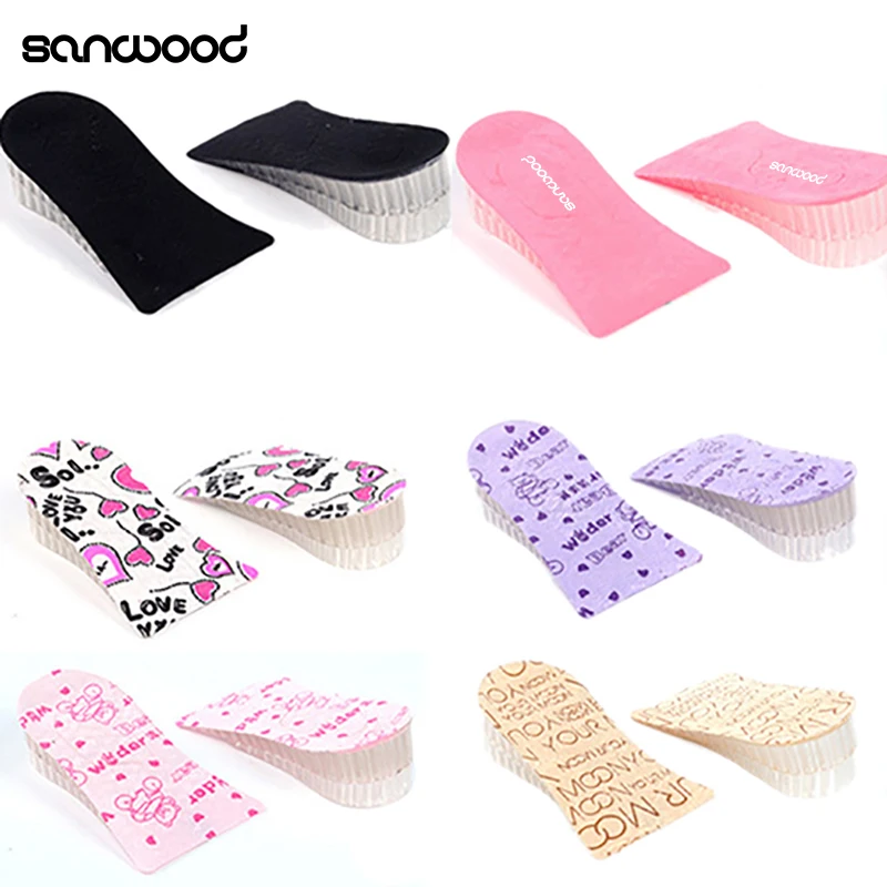 Shoe Insoles Heel Insoles Heel Cushion Insole Unisex Gel Silicone Height Increase Insole Memory Foam Arch Support SANWOOD
