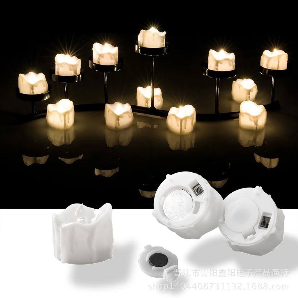 Electric LED Flameless Tealight Candle for Wedding Party Holiday Warm White