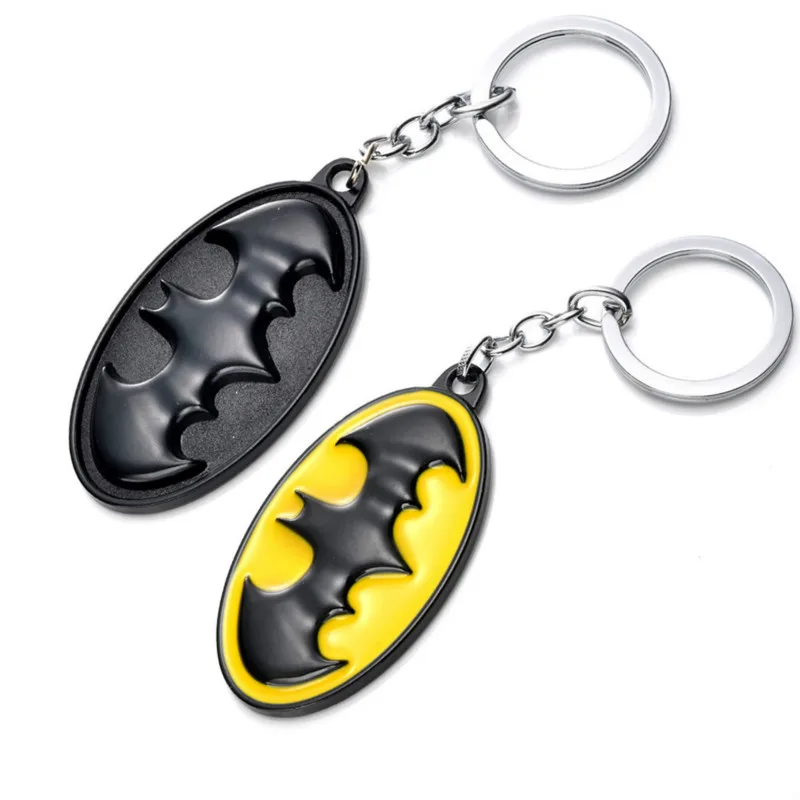 Classic Batman Logo Key Chains Alloy Keychains Pendant Key Rings 1pcs