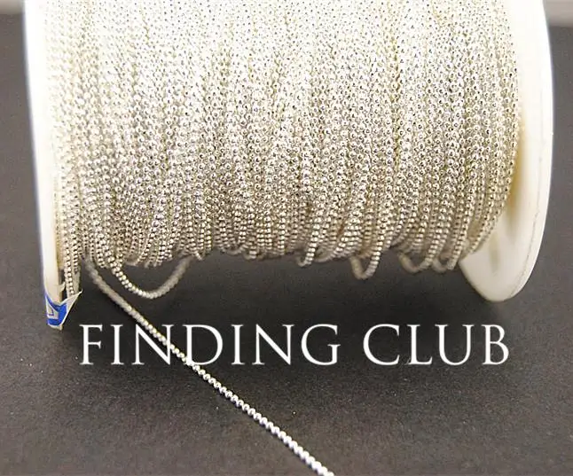 

New factory price 5Meters 1.5mm Silver Brass Bead Ball Chain Jewelry Necklace Findings in Bulk