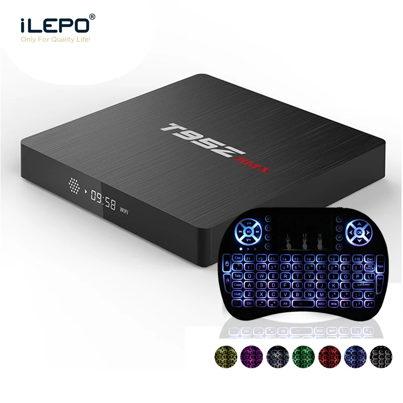 

iLEPO T95Z MAX Android 7.1 TV Box Amlogic S912 2G/16G 3G/32G 2.4/5GHz Dual-band WiFi 1000M LAN BT 4K H.265 Smart Streaming Media