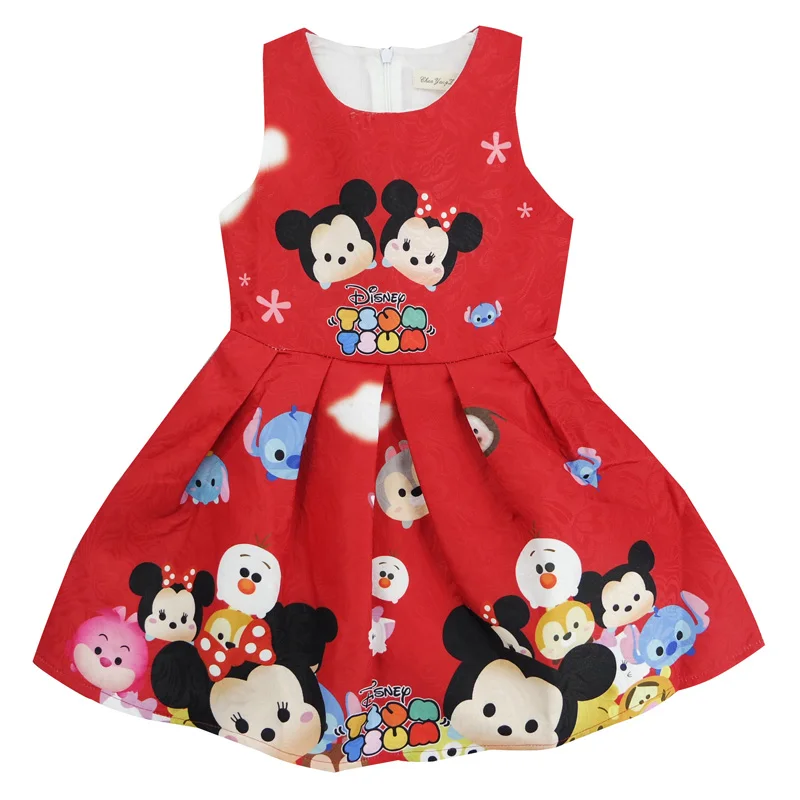 Платье для девочек Летняя Косплэй принцессы Минни платья с Микки Маусом для девочек подарок на день рождения костюм детей платье Костюмы