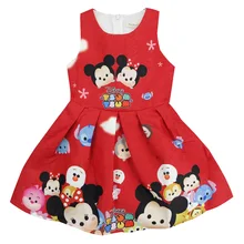 Платье для девочек Летняя Косплэй принцессы Минни платья с Микки Маусом для девочек подарок на день рождения костюм детей платье Костюмы