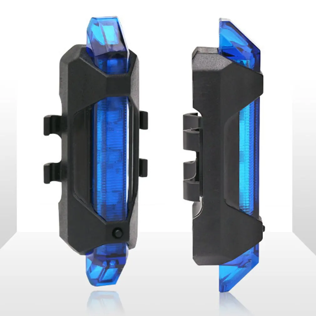 Портативный USB Перезаряжаемые задний светильник велосипедный светодиодный велосипед хвост сзади безопасности Предупреждение светильник хвост светильник супер яркий светодиодный светильник - Цвет: Синий