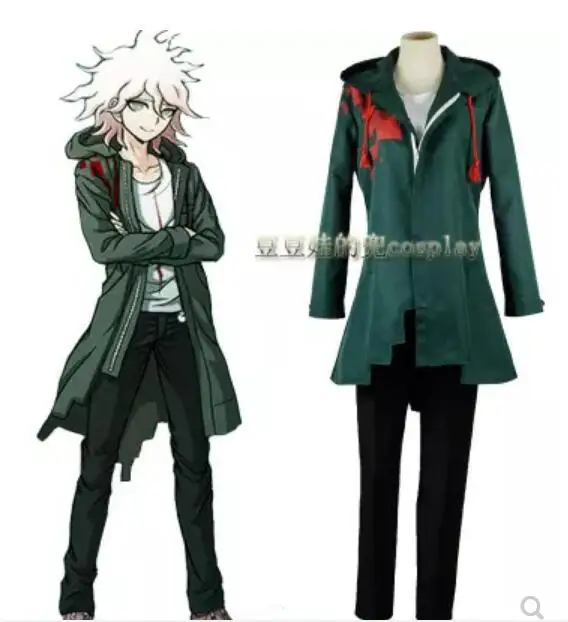 Супер Dangan Ronpa 2 Nagito Komaeda Косплэй костюм Danganronpa Косплэй куртка наряд