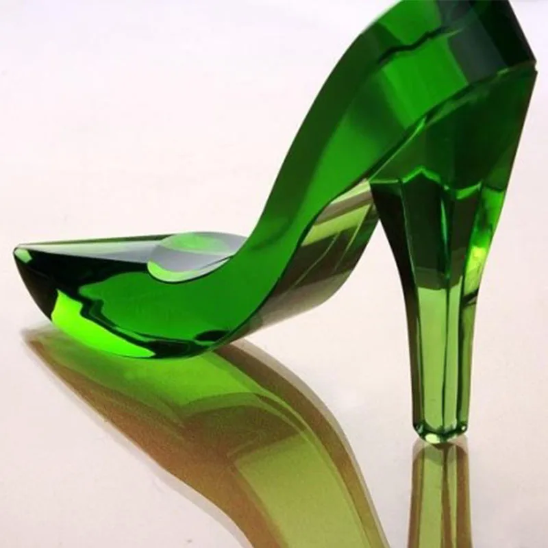 Showlouecinderella Shoe Decor Crystal High Heels Shoes Ornaments Glass Slipper | Seychelles