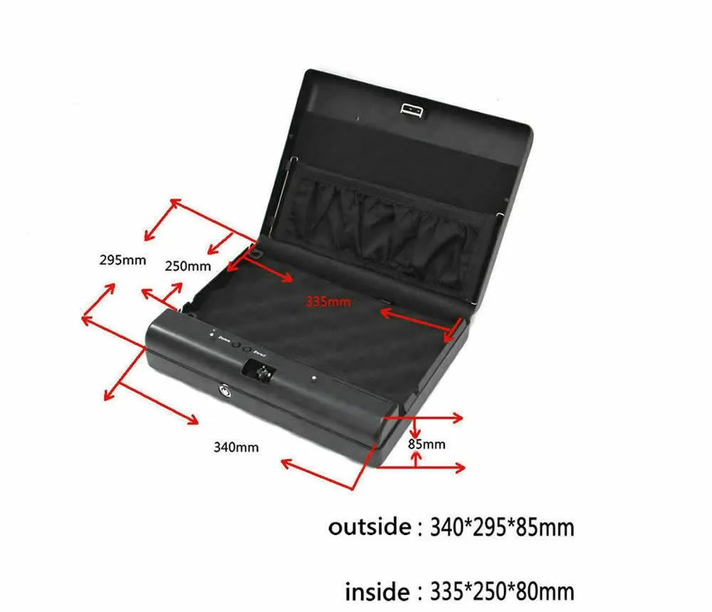 Пистолет ювелирный безопасный переносной биометрический для отпечатков пальцев Пистолет Безопасный пистолет Сейф коробка безопасности
