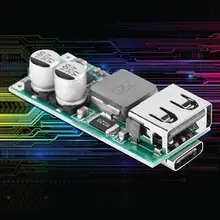 Преобразователь частоты dc-dc 10,5-32VDC до 3-20 V USB+ type-C модуль быстрой зарядки понижающий преобразователь напряжения переменного тока постоянного тока