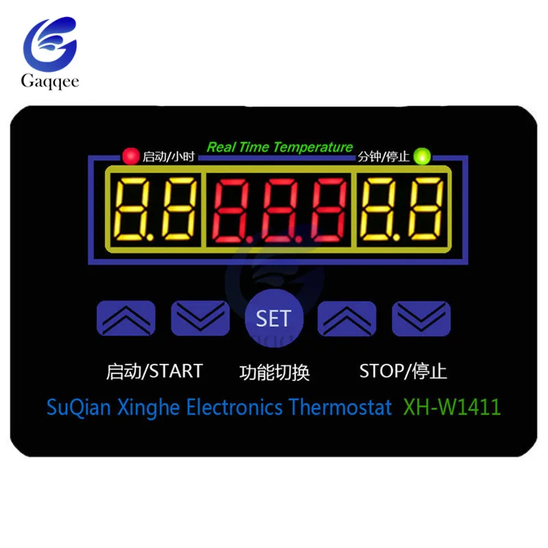 XH-1411 W1411 DC 12V AC 110 V-220 V дисплей цифровой контроль температуры Лер Многофункциональный термостат контроль температуры переключатель - Цвет: DC 12V