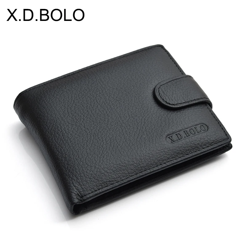  X.D.BOLO Wallet Men Leather Genuine Cow Leather Man Wallets With Coin Pocket Man Purse leather Mone