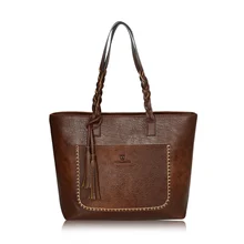 Pu-leder Handtaschen Frauen Tasche Luxus Quaste Designer Vintage Taschen Mujer Tote Einkaufstaschen sac ein haupt a4 Pu Umhängetasche L107