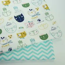 50x40 см хлопок кошки печати ткань DIY шитье uphostery ремесло для ребенка и детские стеганые одеяла простыни платье материал