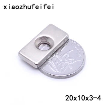 

Wholesale 100pcs 20*10*3 mm Round Countersunk Ring Magnet 20mmx10mmx3 with 4mm Hole Rare Earth Neodymium 20*10*3mm N50 Hot sale