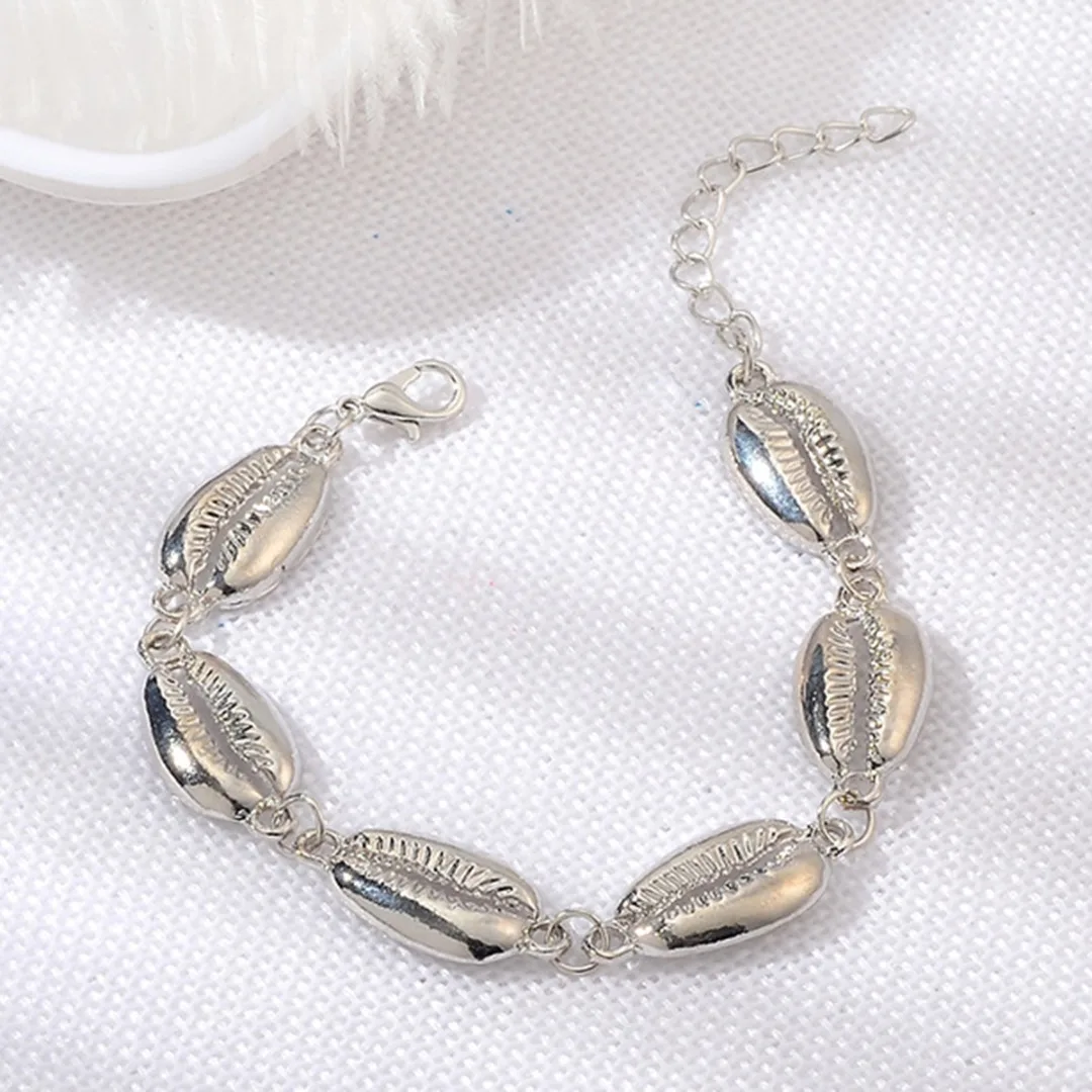 Trendy Hot Cowrie Shell Jewelry Bracelets for Women Silver Gold Color Beach Sea Ocean Seashell Bracelet Boho Jewelry