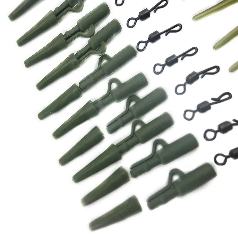 

40 pcs / set Carp Fishing Accessories Heavy Duty Lead Silica Clip Fixed Gel Final Carp Fishing Line Fishing Equipment