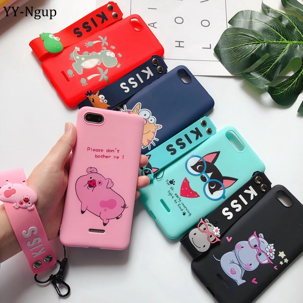 Красный mi GO чехол s on для Xiao mi Redm 6A чехол Kawaii Ремешок силиконовый для etui Xiao mi Redm 6A 5A 4X Xio mi A1 A2 чехол для телефона