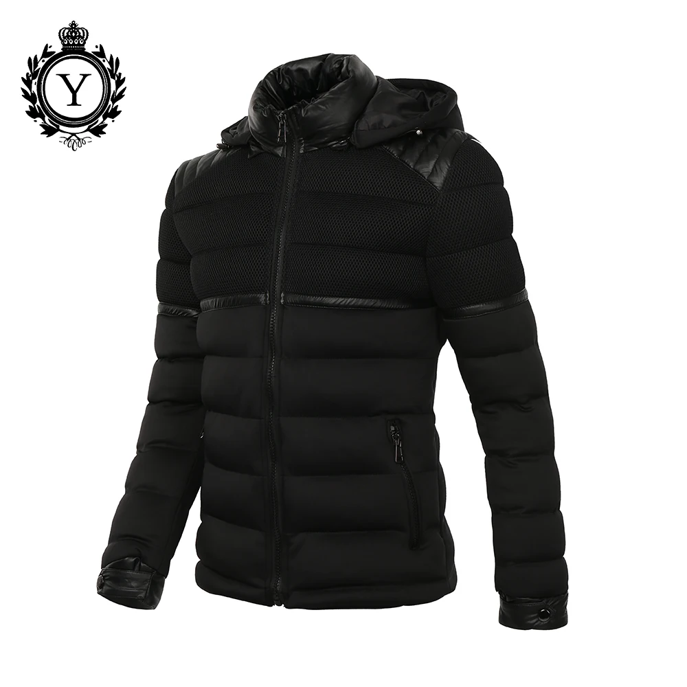 

COUTUDI 2018 Winter Men's Jacket Coats Cotton Padded Patchwork Mesh Parkas Male Regular Thick Winter Jackets Mens Clothing XXXL