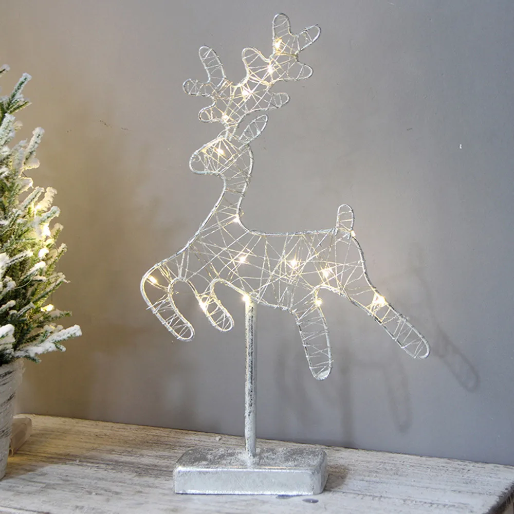 Горячее предложение! Распродажа! Рождественский светящийся подарок, настольная железная декорация, олень, снеговик для детской комнаты, подарок на день рождения, игрушки для дома, вечерние, новогодний декор