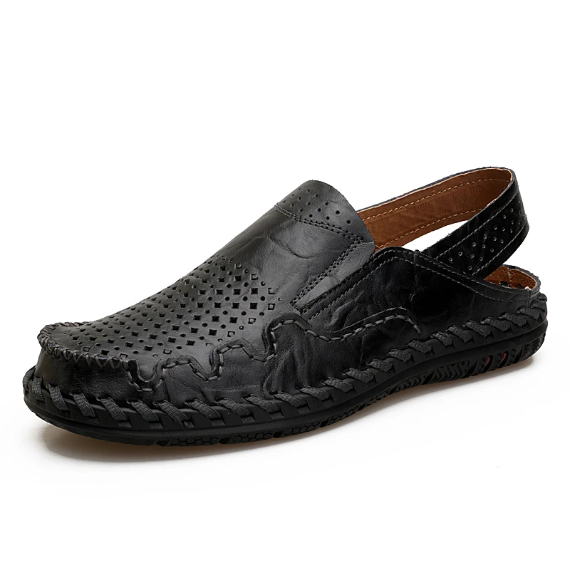 

Fashion Sandals Slippers Big Size 38-44 Brand Genuine Leather Men Shoes Summer New Large Size Men's Sandals Men Sandals 5J1072