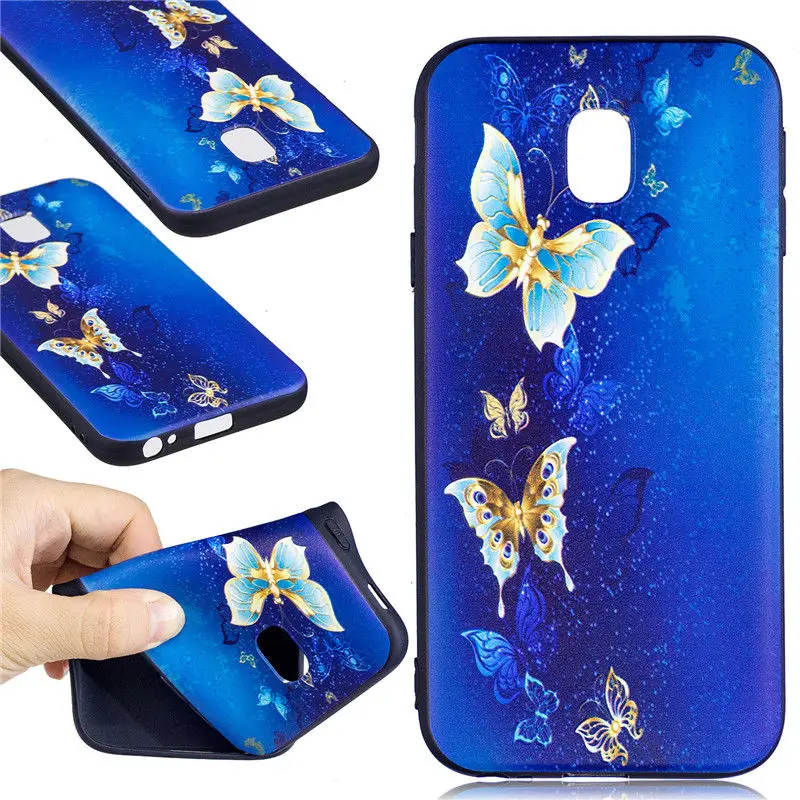 Матовый мягкий TPU чехол для samsung A3 A5 A8 S7 S8 S9 плюс J3 J5 J7 J2 Pro силиконовый узор Картина чехол для телефона