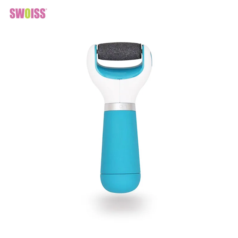 

SWOISS Blue Foot Care Tool Battery Powered Foot Dead Skin Removal Exfoliator Heel Cuticles Scroll Wheel Feet Care Machine