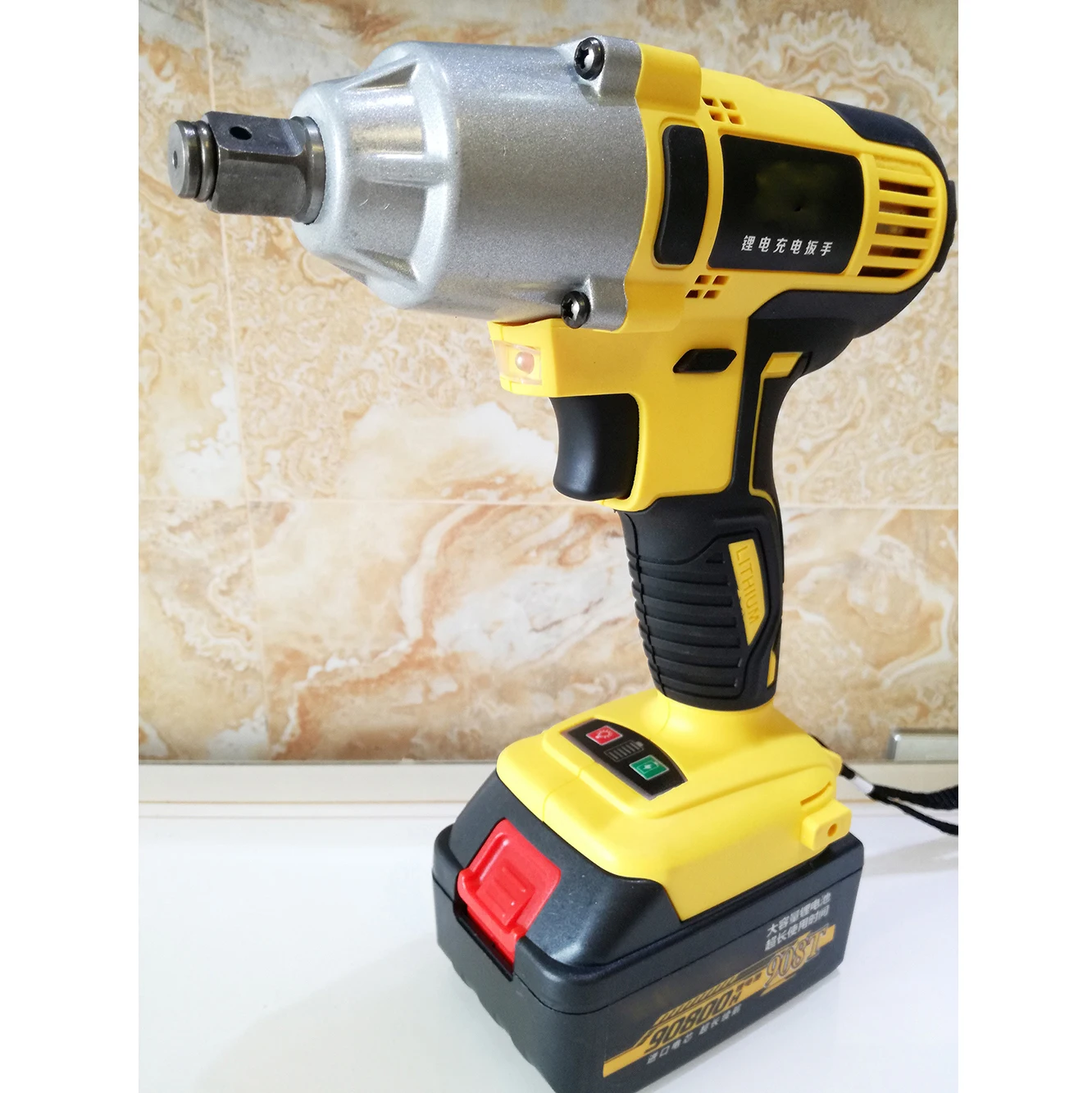 Cordless Electric Wrench Impact Socket Wrench 12000mAh Li Battery Hand