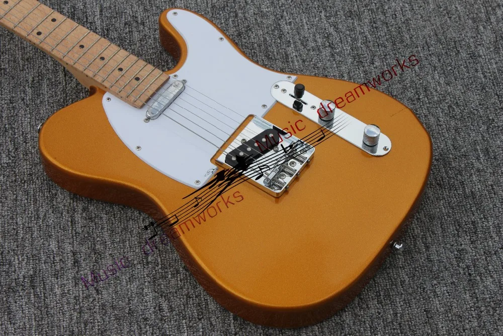 

China's firehawk guitar Hot selling high quality beautiful F TL Electric Guitar Brilliant golden color