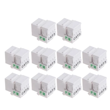 

10Pcs Tool-free Telephone Module RJ11 CAT3 Voice Module Gold-plated Adapter