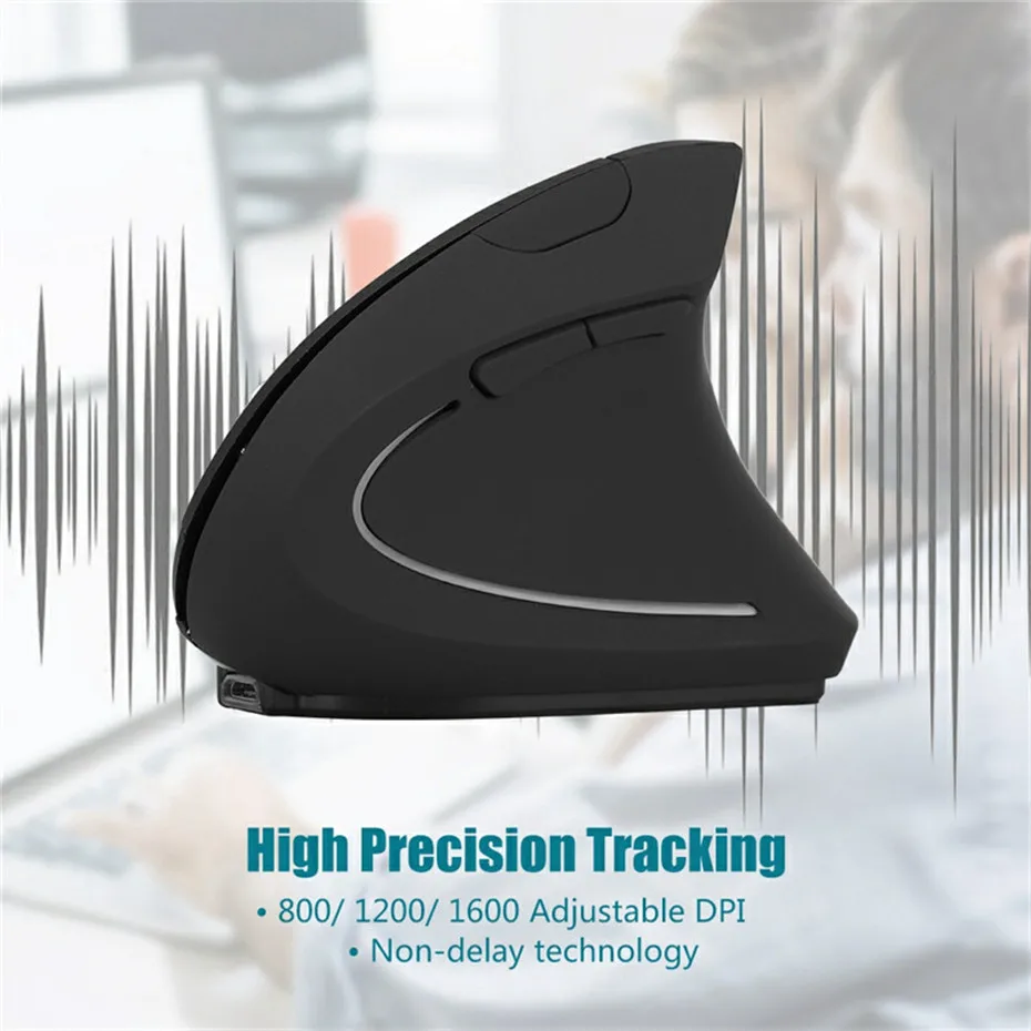 Basix Rechargeable Wireless Mouse 2.4GHz Vertical Gaming Mouse1