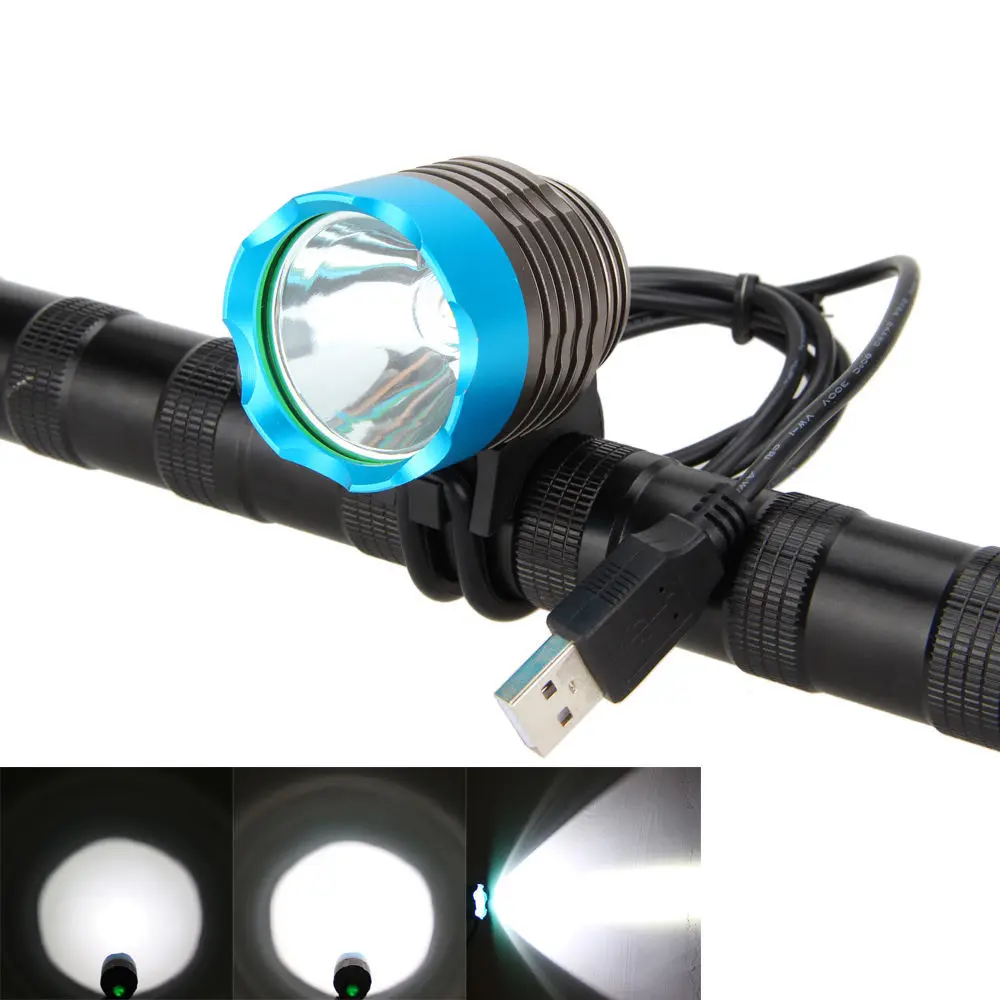 Perfect 3000LM CREE XM-L T6 LED USB Bike Light Cycling Headlamp Waterpoof MTB Bike Front Lamp Camping Hiking Headlamp Bicycle Light 3