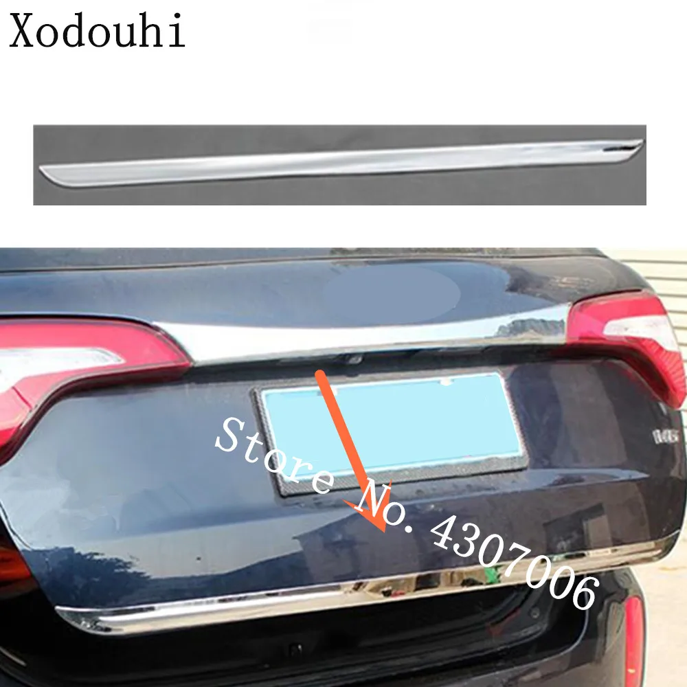 Стайлинг кузова автомобиля крышка ABS chrome задняя дверь багажника рама накладка 1
