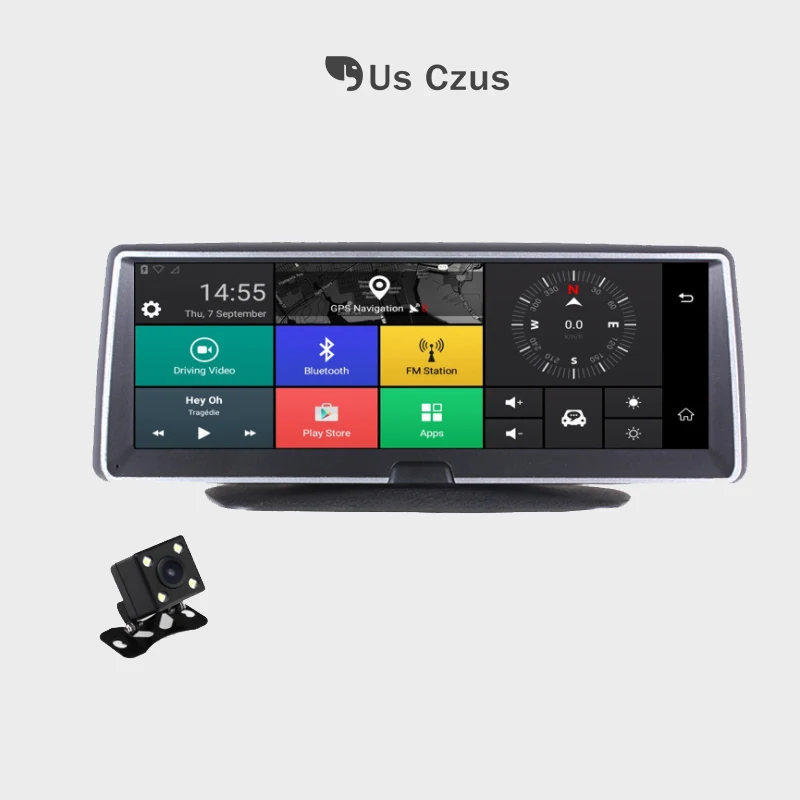 

car DVR registrar dash cam 4G+WIFI+Bluetooth Android5.1 1G Ram+16G Rom 8 inch IPS screen GPS Navigation