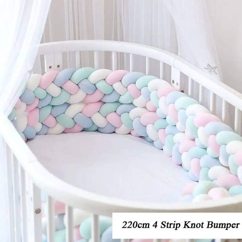 braided baby bed bumper