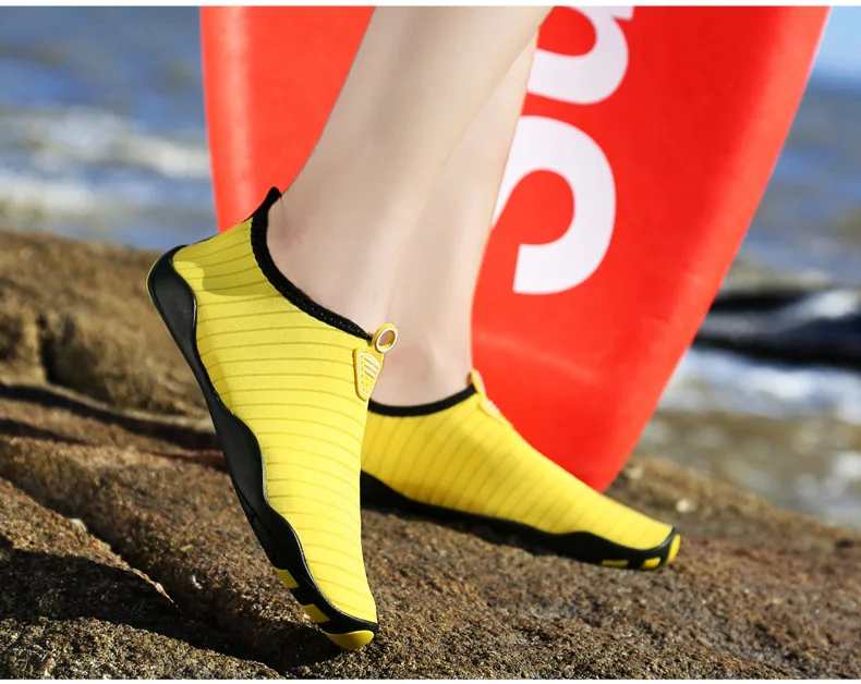 Мужская и женская пляжная летняя Уличная обувь для плавания, быстросохнущая обувь для серфинга, полосатая водонепроницаемая обувь