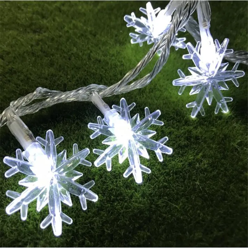 

4M 20LED Snowflake Xmas Tree Decoration Indoor Fairy Desk Lamp Led Light For Wedding Party Home Garden Decorative String Lights