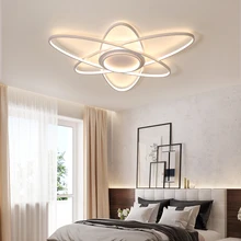 Светодиодный потолочный светильник для гостиной, спальни, кабинета, Белый/Черный алюминиевый потолочный светильник, светодиодный потолочный светильник для дома