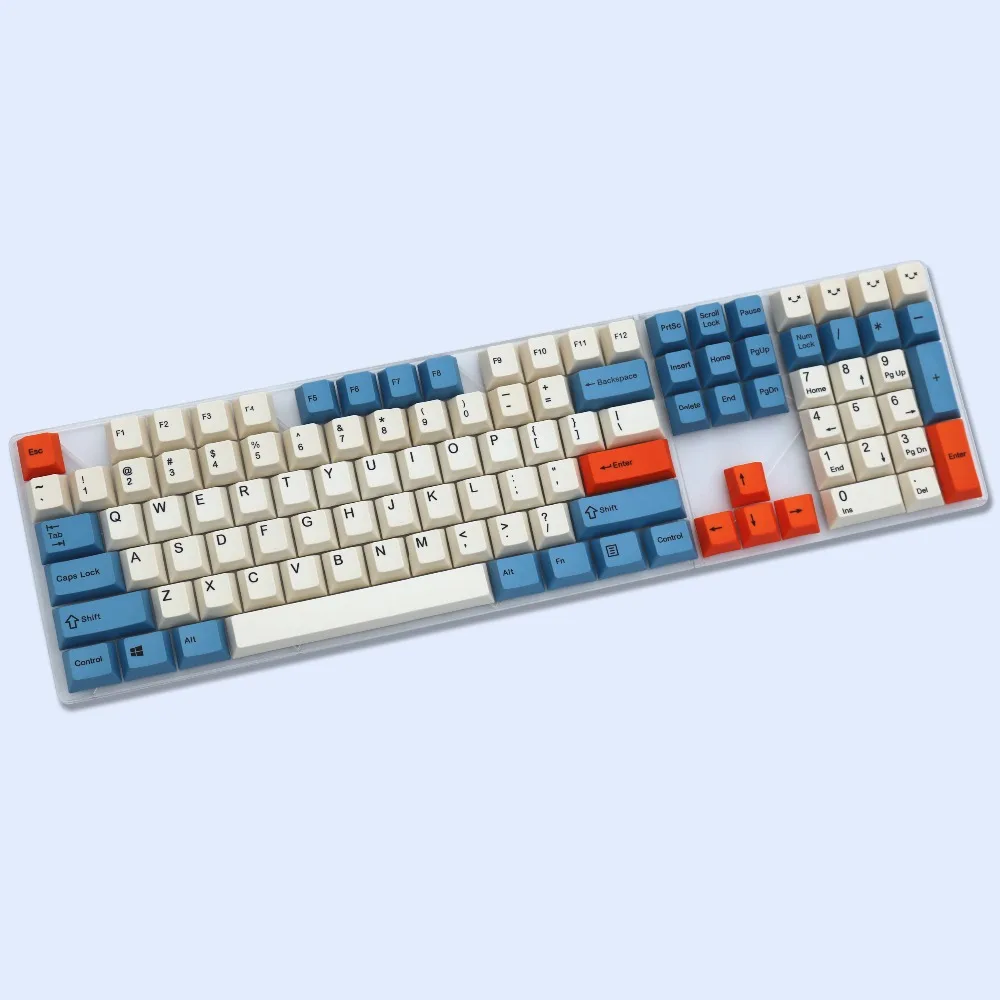 

Blue/Orange/Beige/ mix Dye-Sublimated pbt 108 keys MX switch keycap Cherry Filco Ducky Replace the keycaps Only sell keycaps