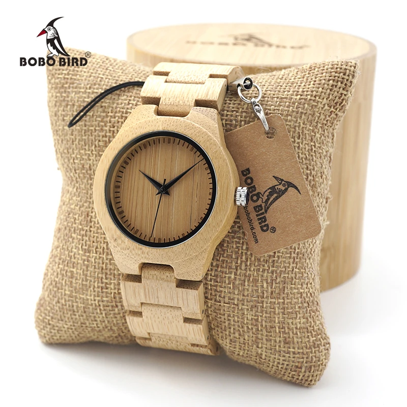ボボ鳥女性の竹木製腕時計フル木材リンクレディースユニークなカジュアルクォーツ時計 Watch With Watches Quartz Watchewatch Watch Aliexpress