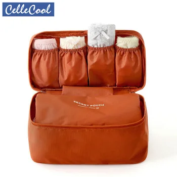 

CelleCool Travel Bra Underwear Makeup Bag Organizer Bag Cosmetic Daily Supplies Toiletries Storage Bra Bag case