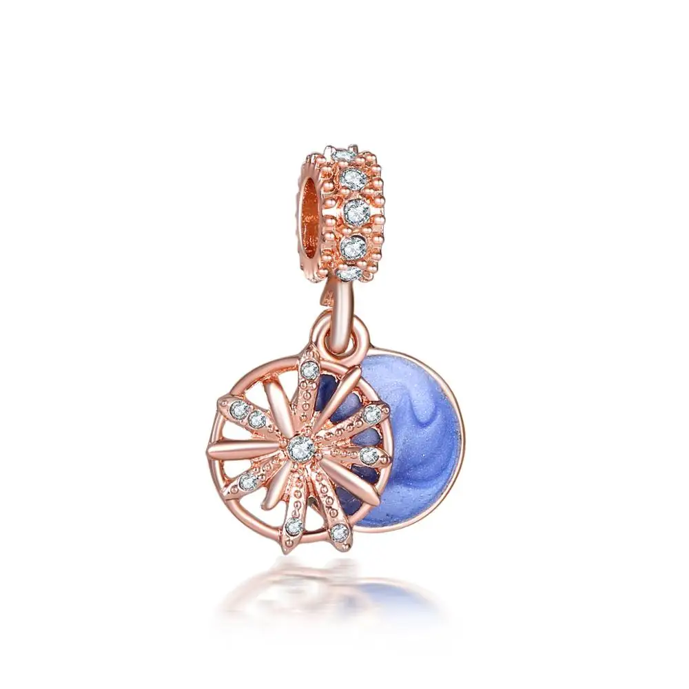 Браслет Pandora F043 розовый золотой Идеальный семейный замок ангел божья коровка