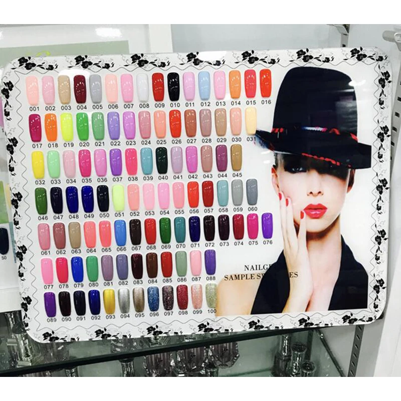 

Nail Tips Display Board Tool Set Inlaid Acrylic Nail Showing Shelf Cards Manicure Nail Art Tools Kit With Nail Tips 100 Colors