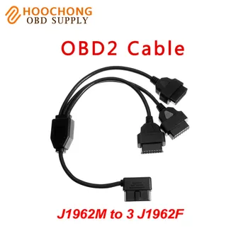 

OBD2 50cm Converter Adapter OBD2 splitter Y Cable J1962M to 3-J1962F 16 Pin Male to 16 pin Female Cable 1 to 3