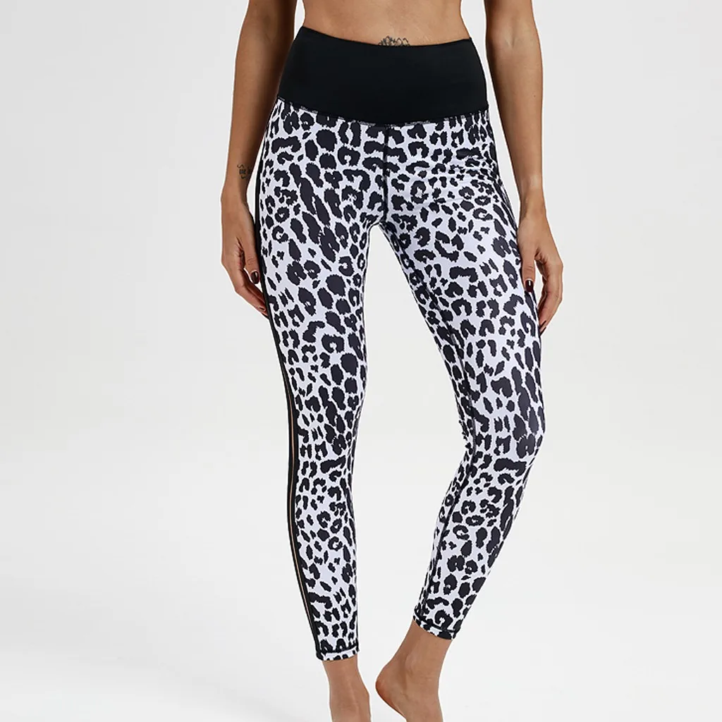 

Sexy Leggings Women High Waist Pants Leopard Print Tummy Workout Running Sports Fitness Leggings Sweatpants Trousers Clothes