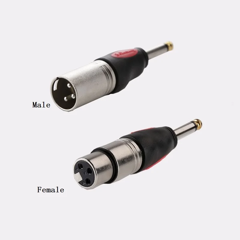Позолоченный 2/3 полюс 6,35 мм штекер 3Pin XLR Женский/мужской аудио преобразователь сигнала разъем микрофон cannon разъем