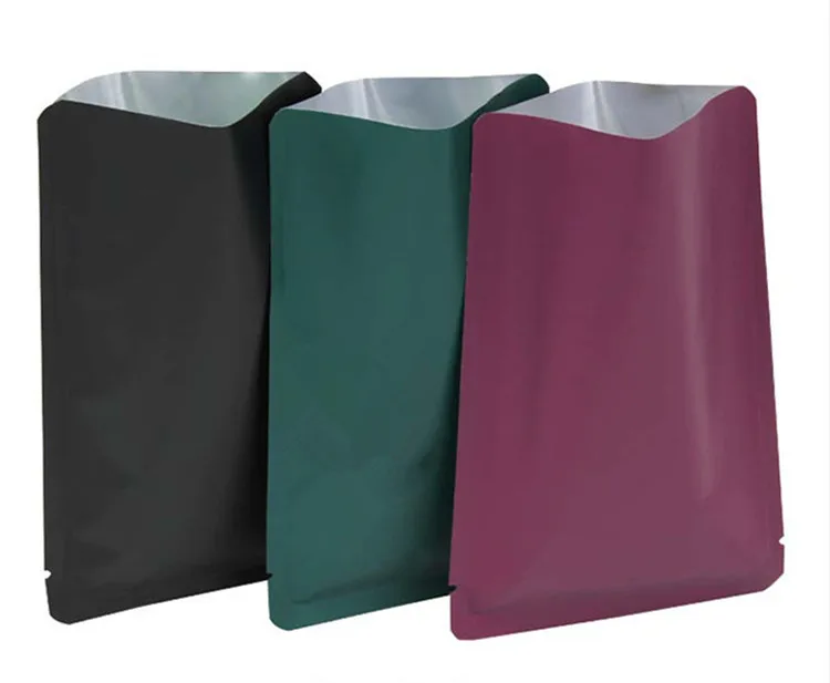 

100pcs Open Top Pure Aluminum Foil Package Bag Herbal Facial Mask Pouch Heat Sealing Vacuum Bag Food Factory Use Bag