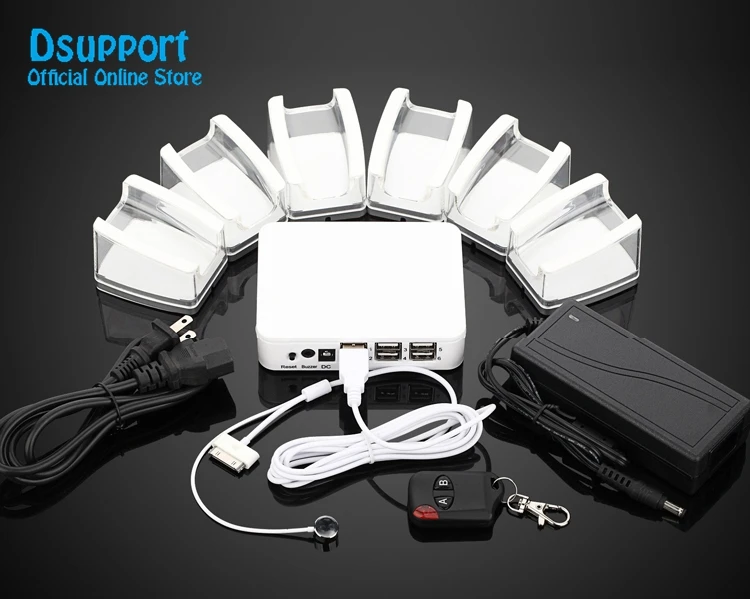 6 Ports Mobile Phone Tablet PC Anti Theft Burglar Device Phone Alarm Charging Security Display Stand Mobile Phone Security Box 6 Ports Mobile Phone Tablet PC Anti Theft Burglar Device Phone Alarm Charging Security Display Stand Mobile Phone Security Box