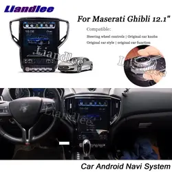 Liandlee 12,1 "Android для Maserati Ghibli M157 2014 ~ 2018 Оригинал Тесла Стиль радиокамера gps навигационная карта навигации мультимедиа